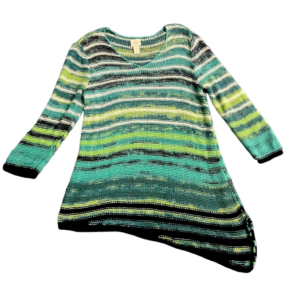 Chico’s Bluegreen Sweater Size 1/Medium (8).